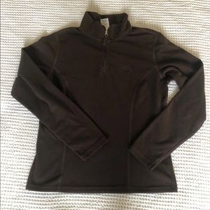 Chocolate brown North Face 3/4 Zip Fleece